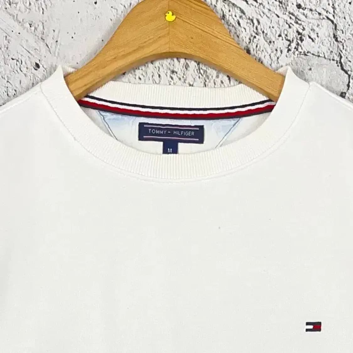 타미힐피거 TOMMY 약기모 스웻 맨투맨 화이트 M 2200213 상품이미지4
