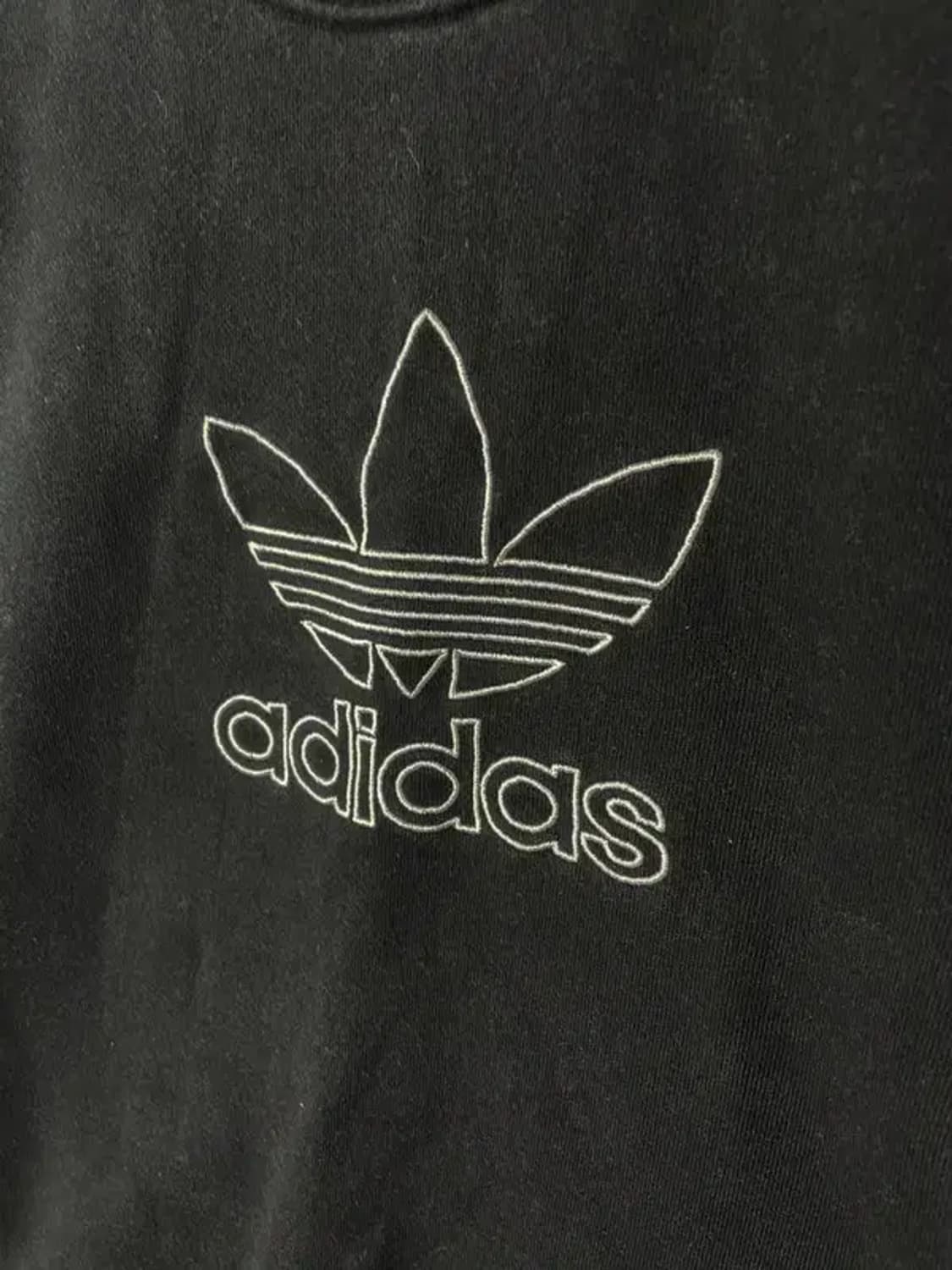 아디다스 ADIDAS 아웃라인 크롭 맨투맨 블랙 S 2200217 상품이미지8