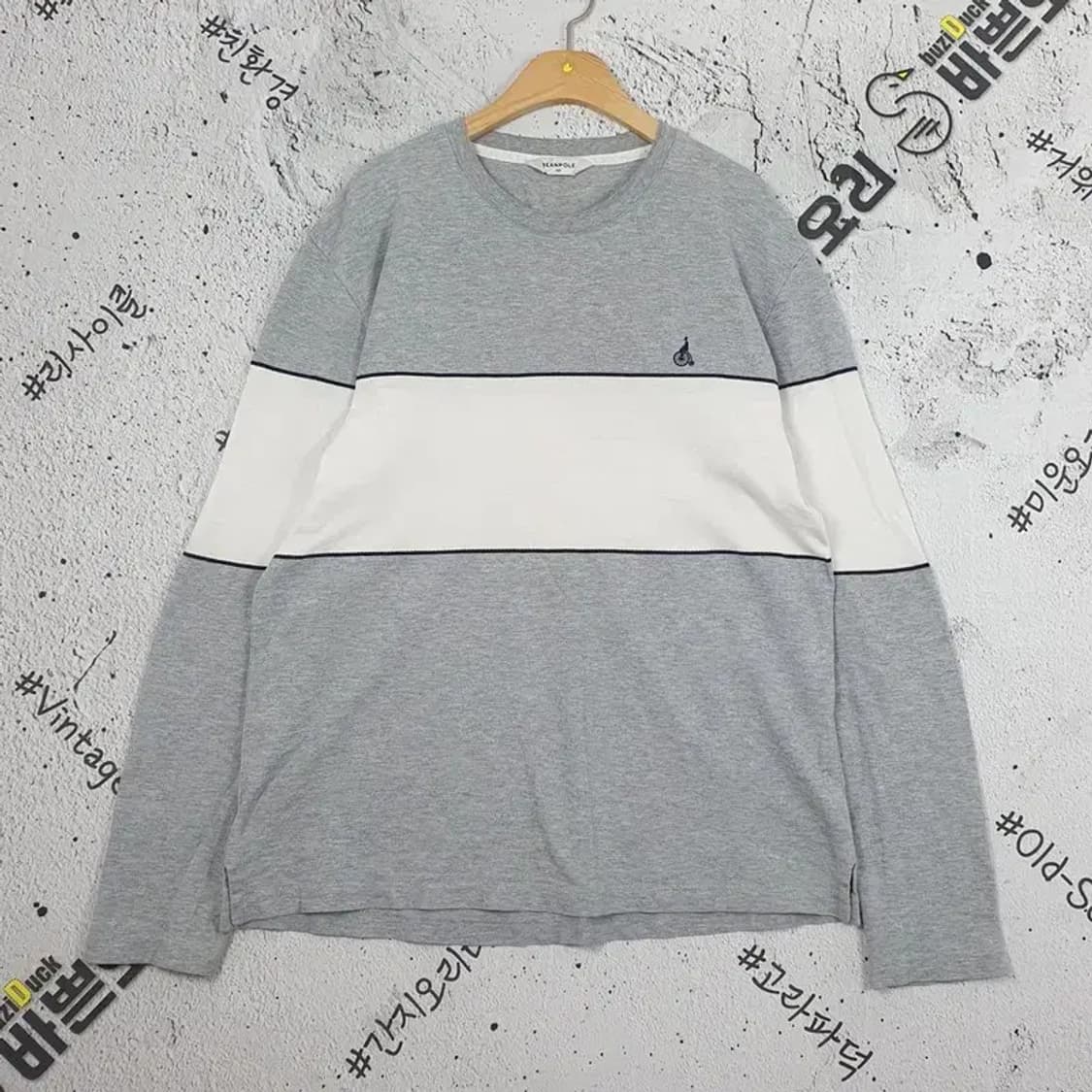 빈폴 BEANPOLE 롱슬리브 긴팔 티 그레이 2100058 상품이미지1