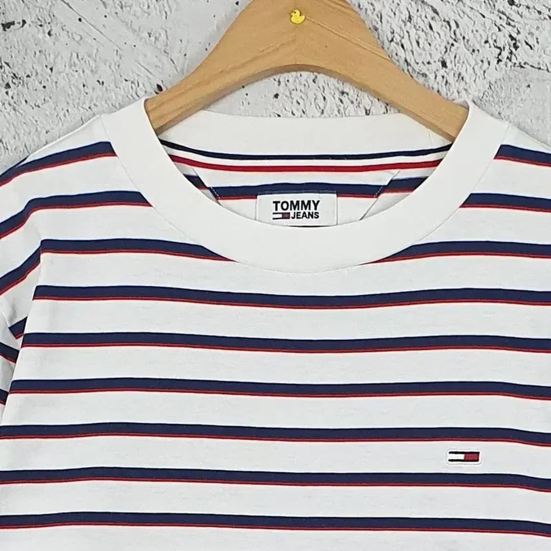 타미진스 TOMMY 단가라 롱슬리브 긴팔 티 화이트 L 2100116 상품이미지4