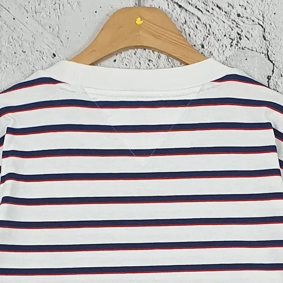 타미진스 TOMMY 단가라 롱슬리브 긴팔 티 화이트 L 2100116 상품이미지6