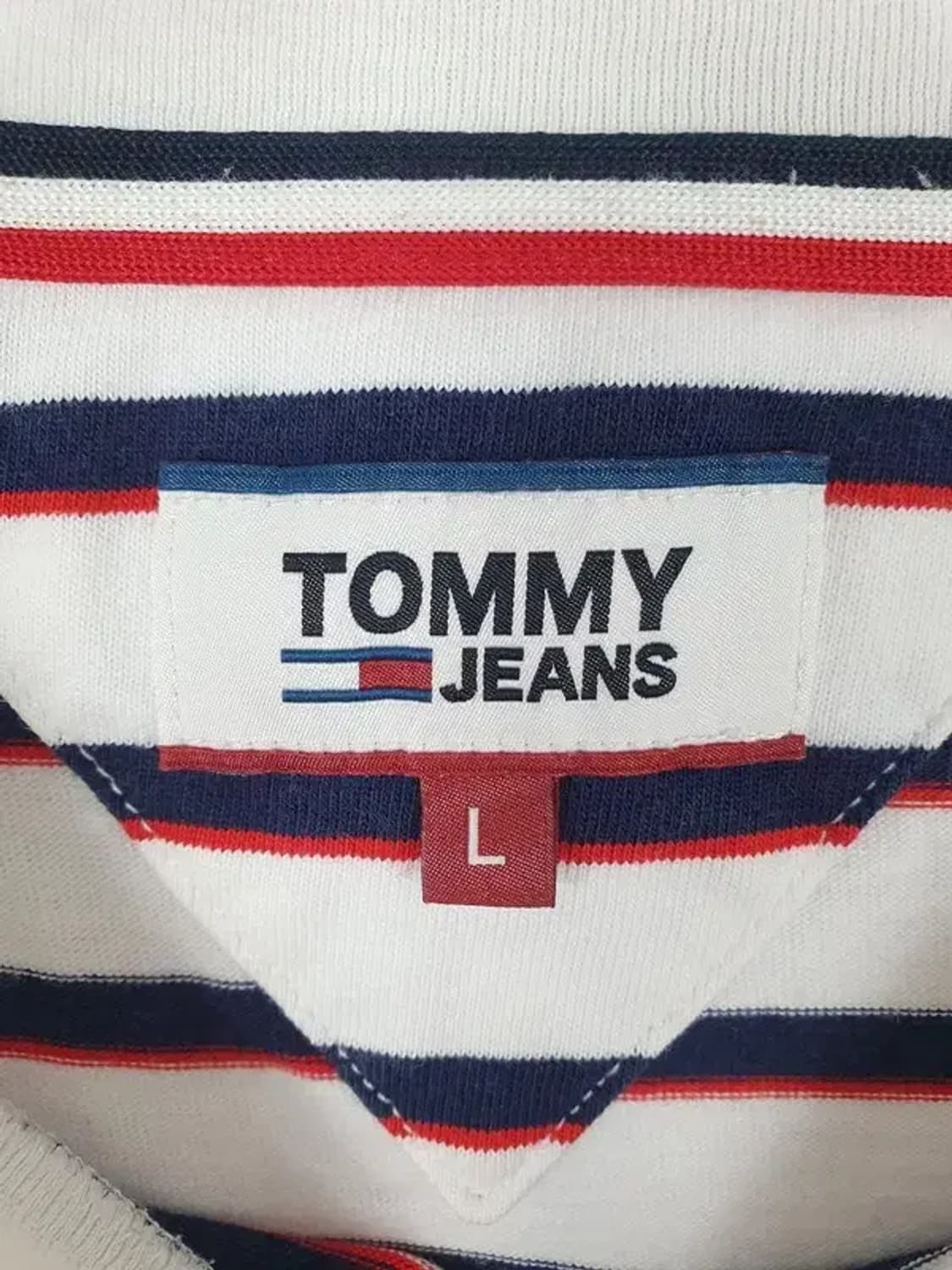 타미진스 TOMMY 단가라 롱슬리브 긴팔 티 화이트 L 2100116 상품이미지8