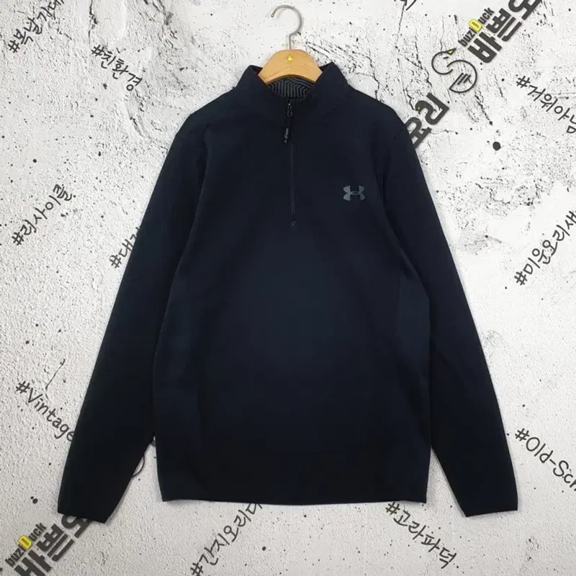 언더아머 UNDER ARMOUR 약기모 긴팔 티 블랙 2100034 상품이미지1