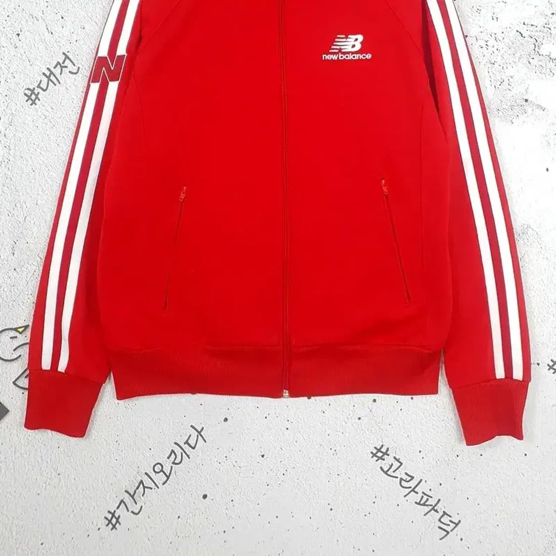뉴발란스 NEW BALANCE 져지 트렉자켓 레드 3100004 상품이미지5