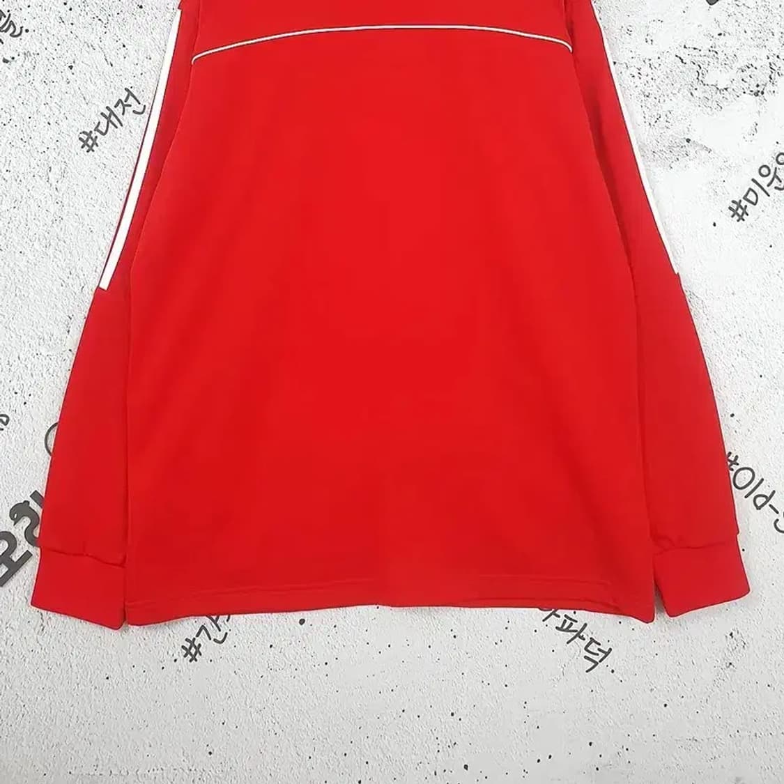 아디다스 ADIDAS 자수로고 삼선 트랙탑 집업 져지 레드 3100026 상품이미지5