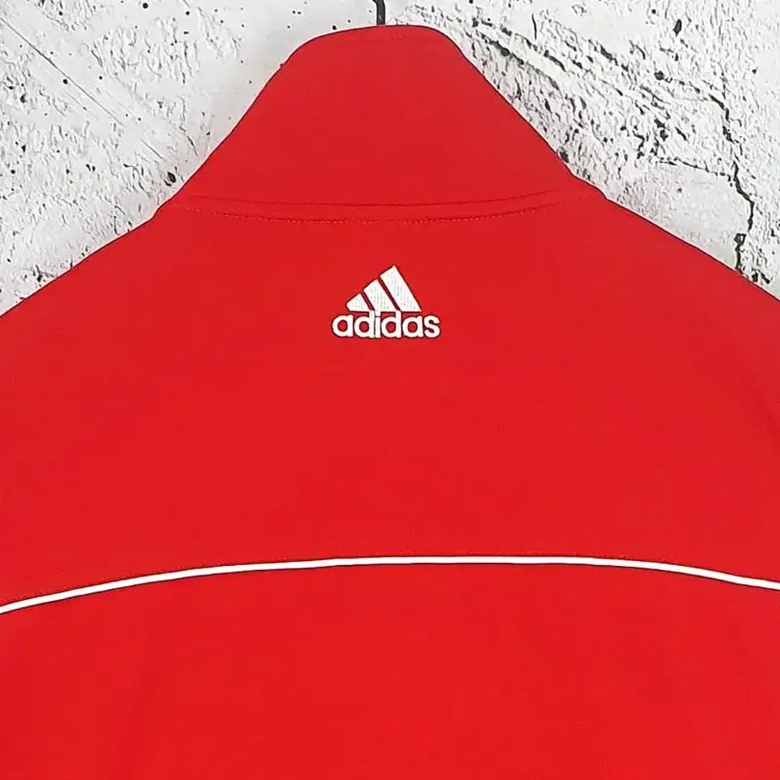 아디다스 ADIDAS 자수로고 삼선 트랙탑 집업 져지 레드 3100026 상품이미지6