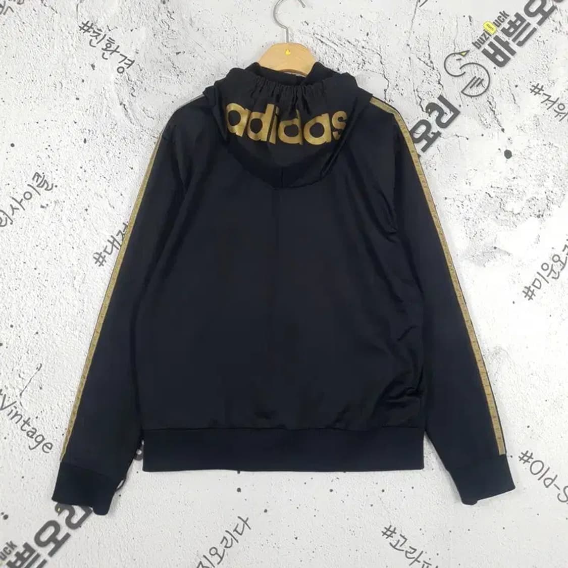 아디다스 삼선 지그재그 검골 집업 후드 져지 블랙 3100029 상품이미지2