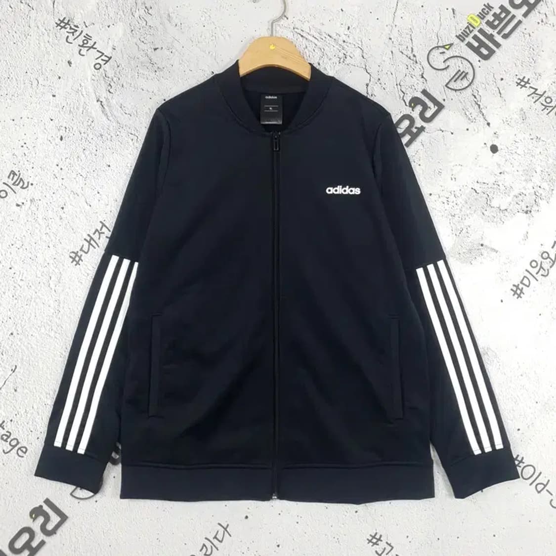 아디다스 ADIDAS 블루종타입 밴딩 져지 자켓 블랙 3100024 상품이미지1