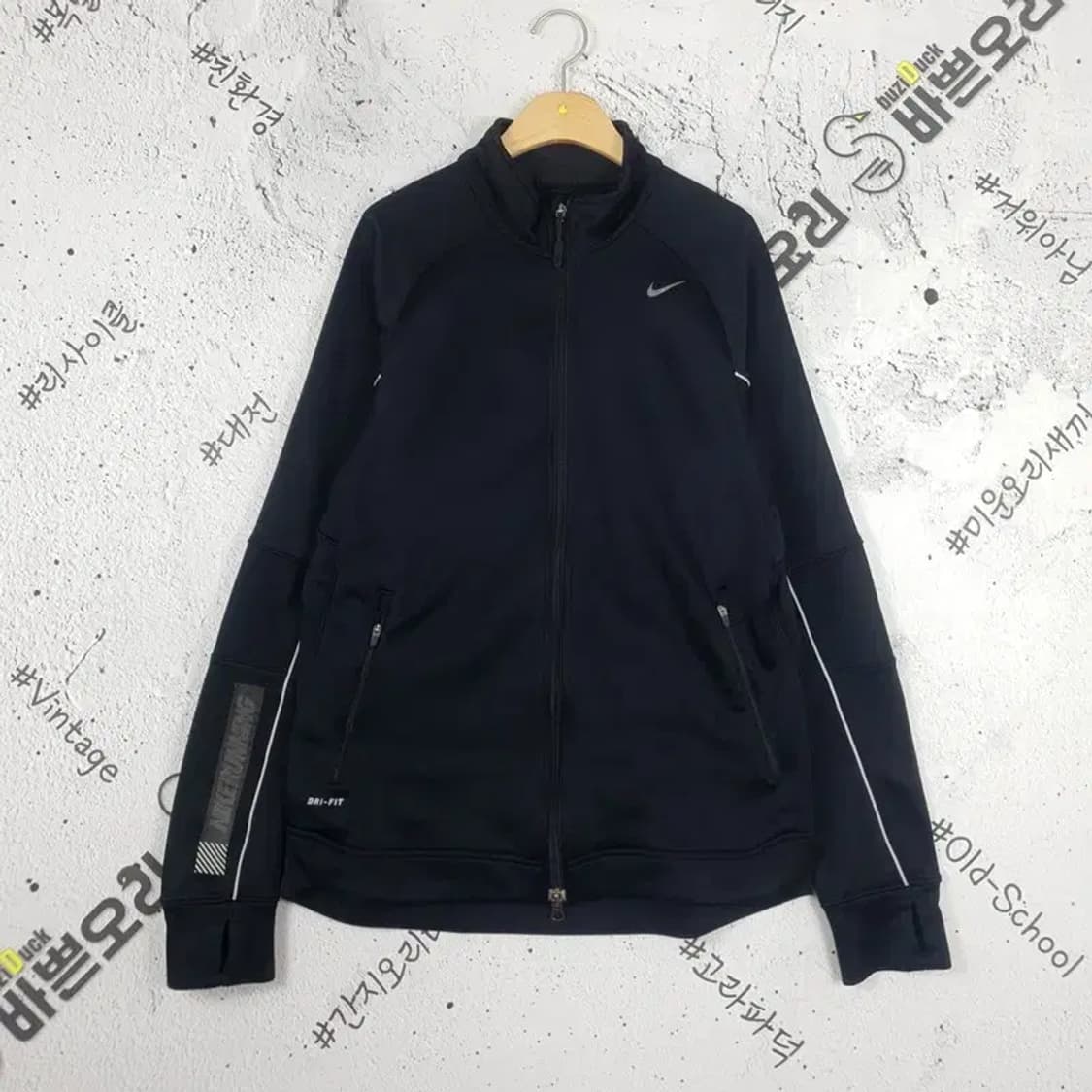 나이키 NIKE 드라이핏 약기모 집업 져지 자켓 웜업 블랙 3100049 상품이미지1