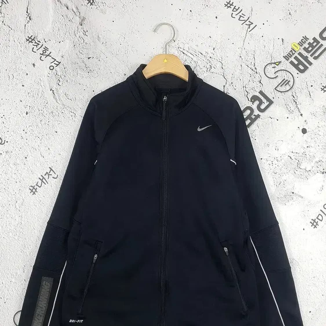 나이키 NIKE 드라이핏 약기모 집업 져지 자켓 웜업 블랙 3100049 상품이미지4
