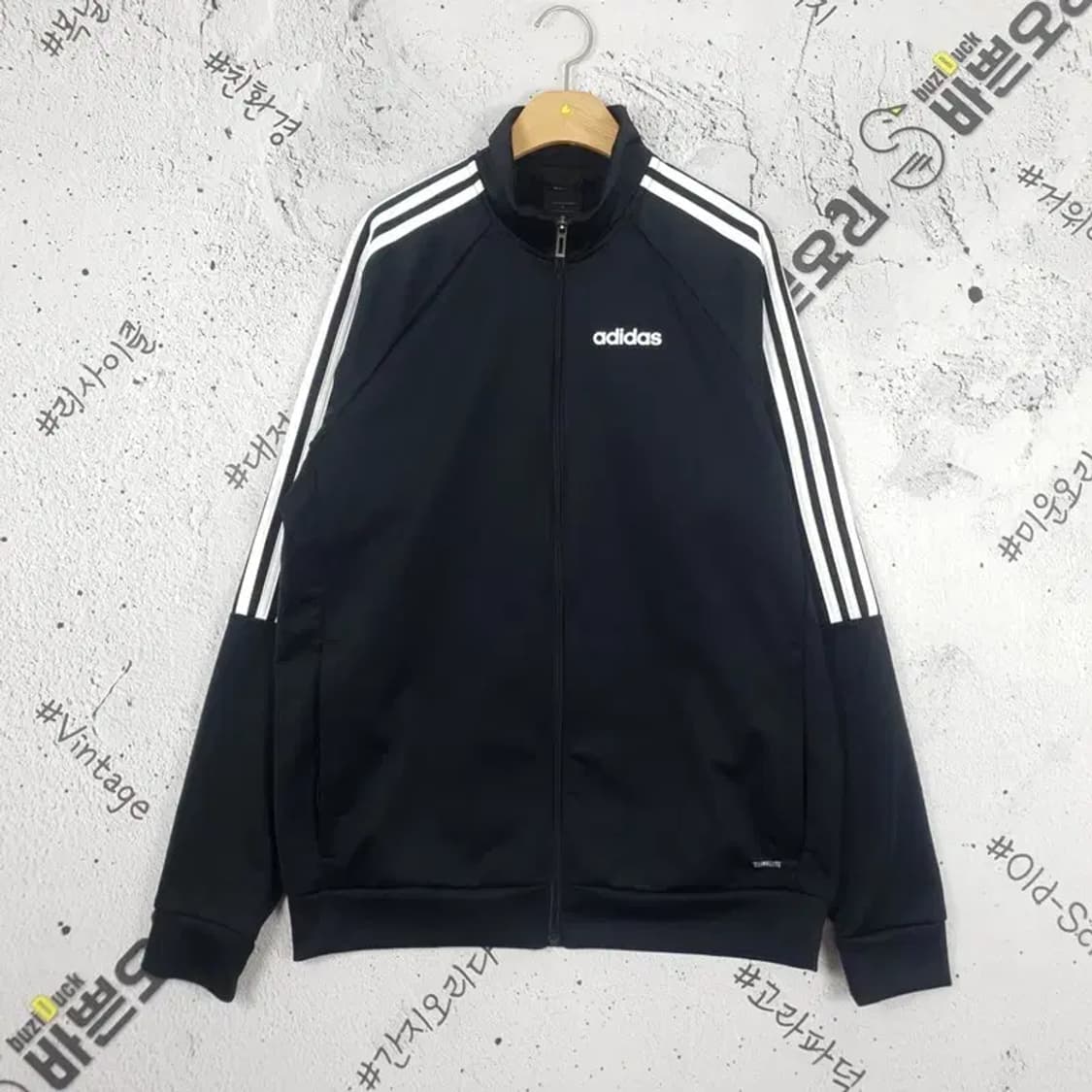 아디다스 ADIDAS 검흰 삼선 트랙 집업 져지 자켓 3100054 상품이미지1