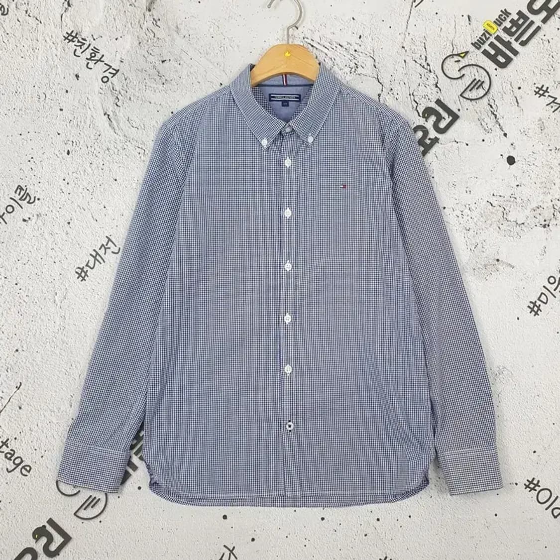 타미힐피거 TOMMY HILFIGER 셔츠 네이비 핀체크 1100132 상품이미지1