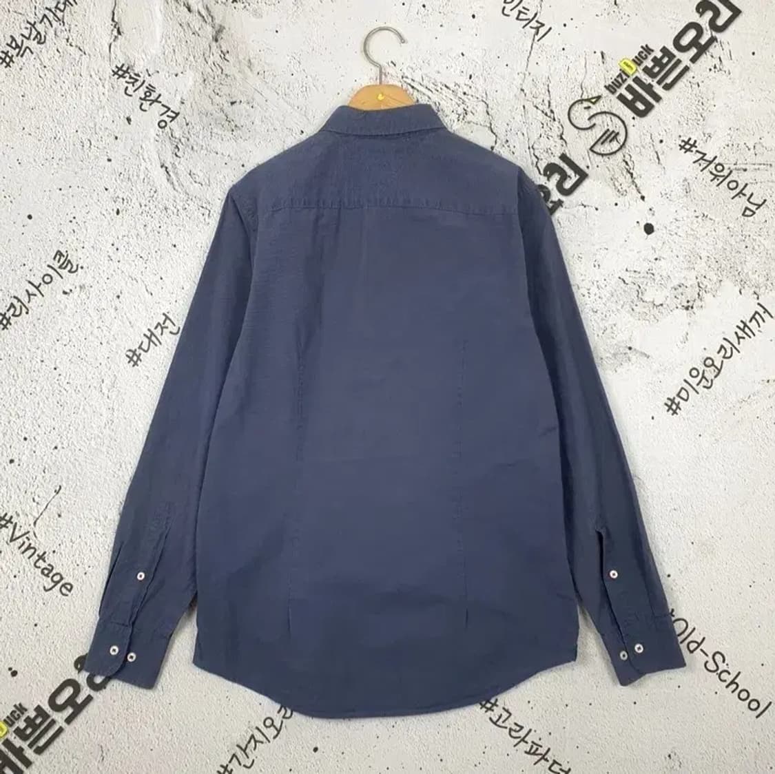 타미힐피거 TOMMY HILFIGER 셔츠 네이비 1100109 상품이미지2