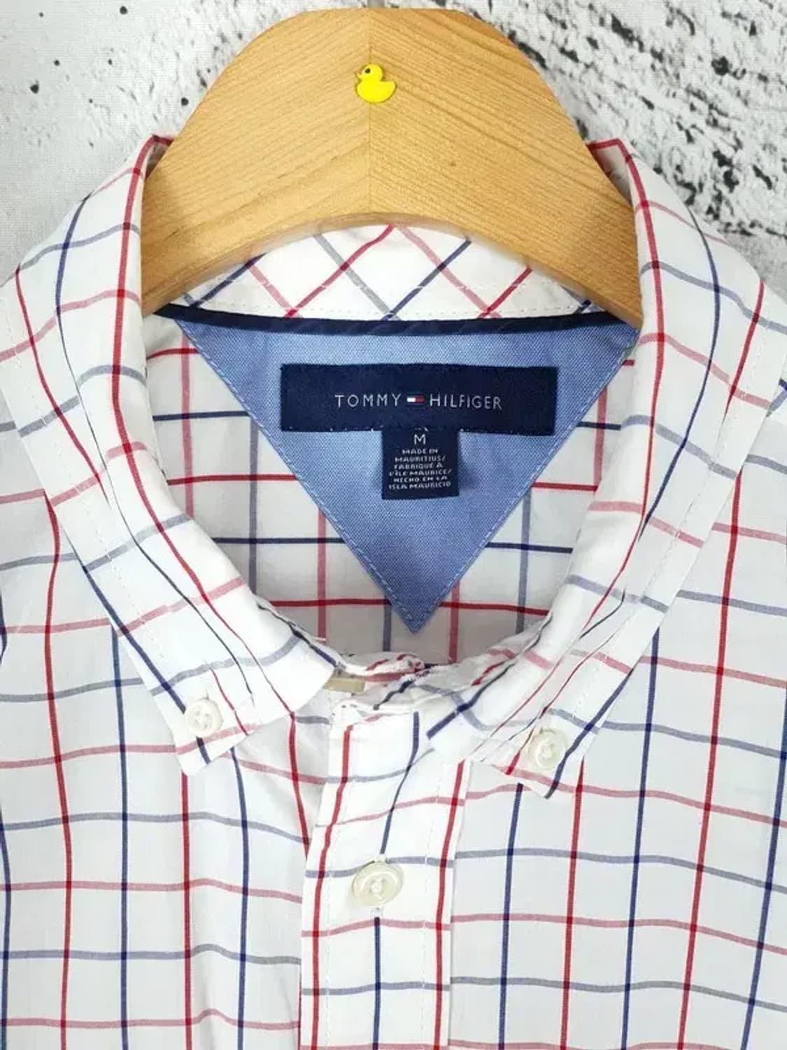 타미힐피거 TOMMY 셔츠 화이트 블루레드라인 체크 1100065 상품이미지9