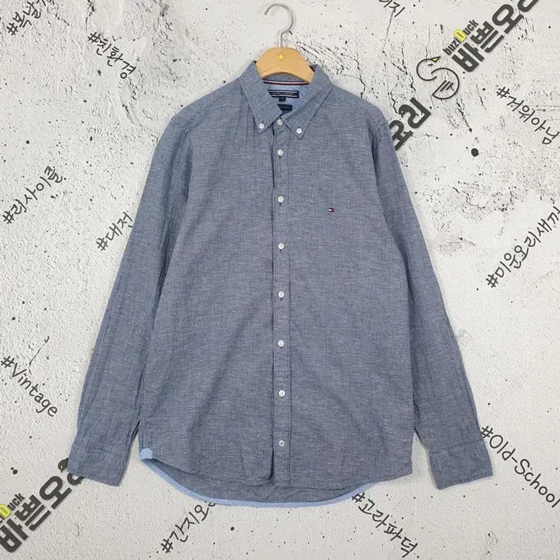 타미힐피거 TOMMY HILFIGER 셔츠 네이비 핀체크 1100075 상품이미지1