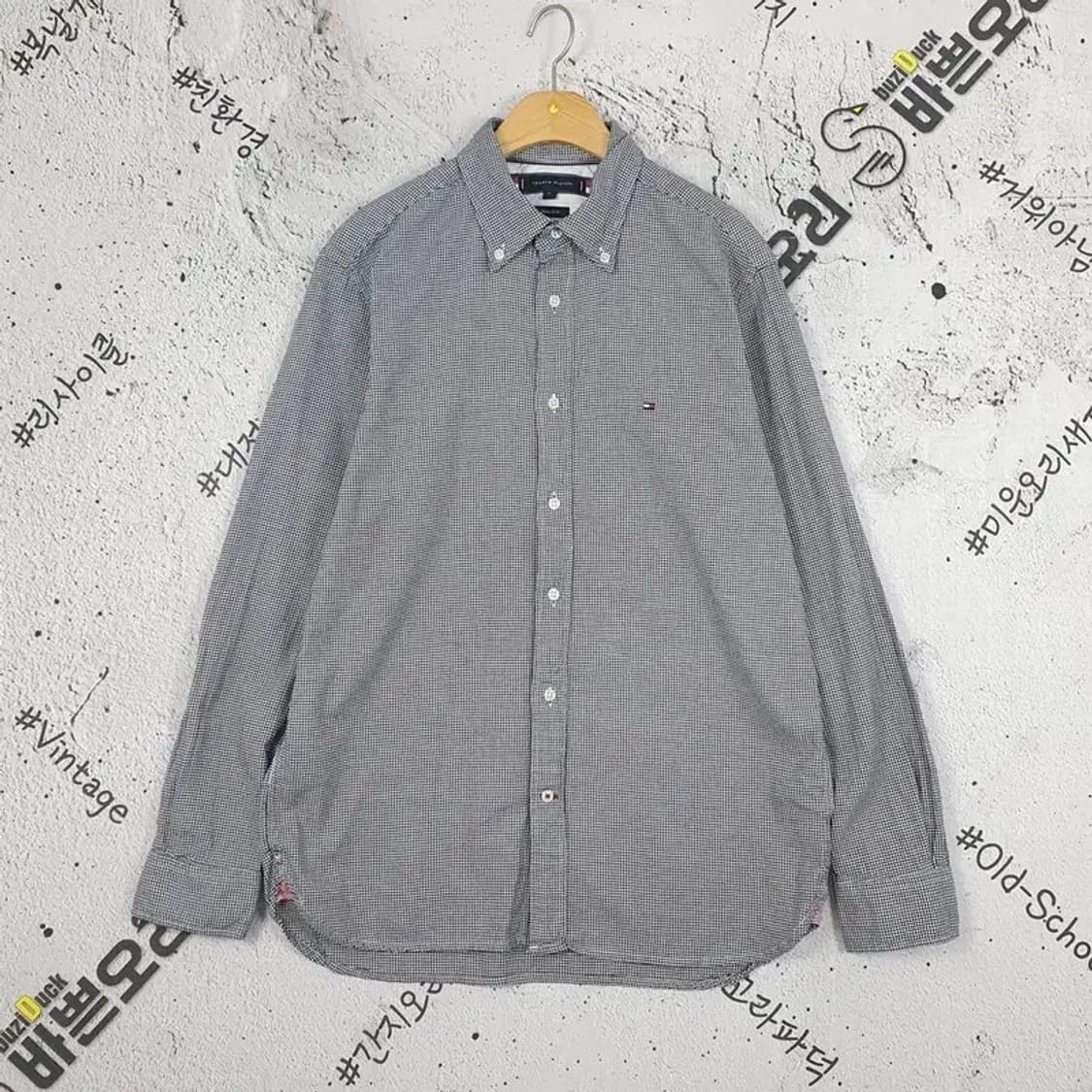 타미힐피거 TOMMY HILFIGER 셔츠 그레이 핀체크 1100106 상품이미지1