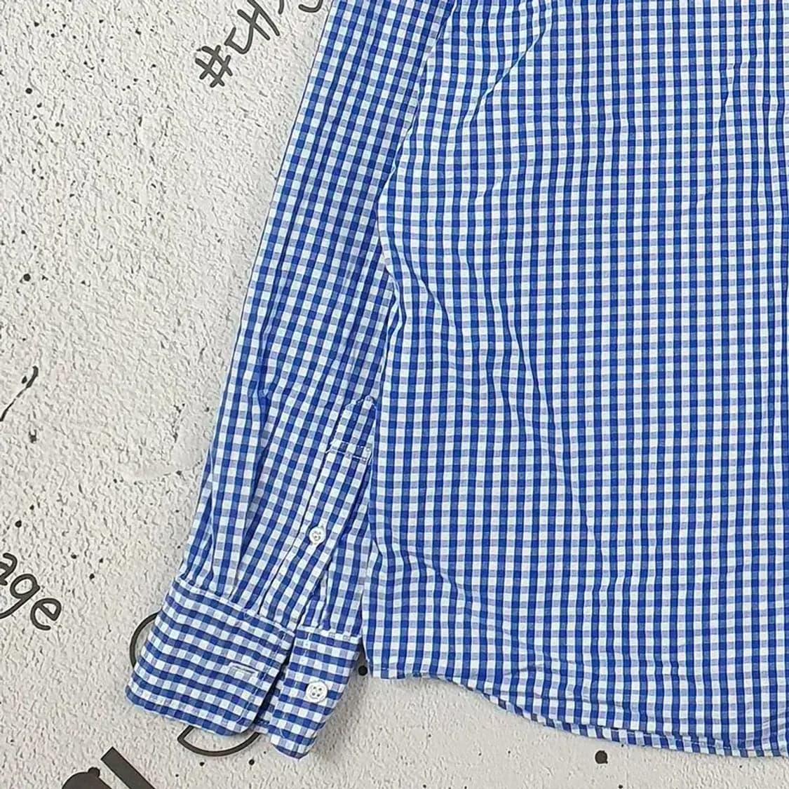 빈폴 BEANPOLE 체크 셔츠 블루 1100008 상품이미지7