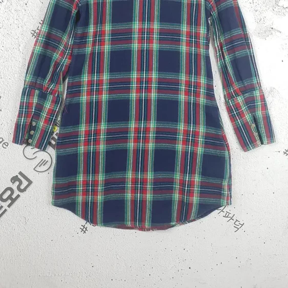 폴로 랄프로렌 RALPH LAUREN 롱 셔츠 네이비 체크 1100043 상품이미지7