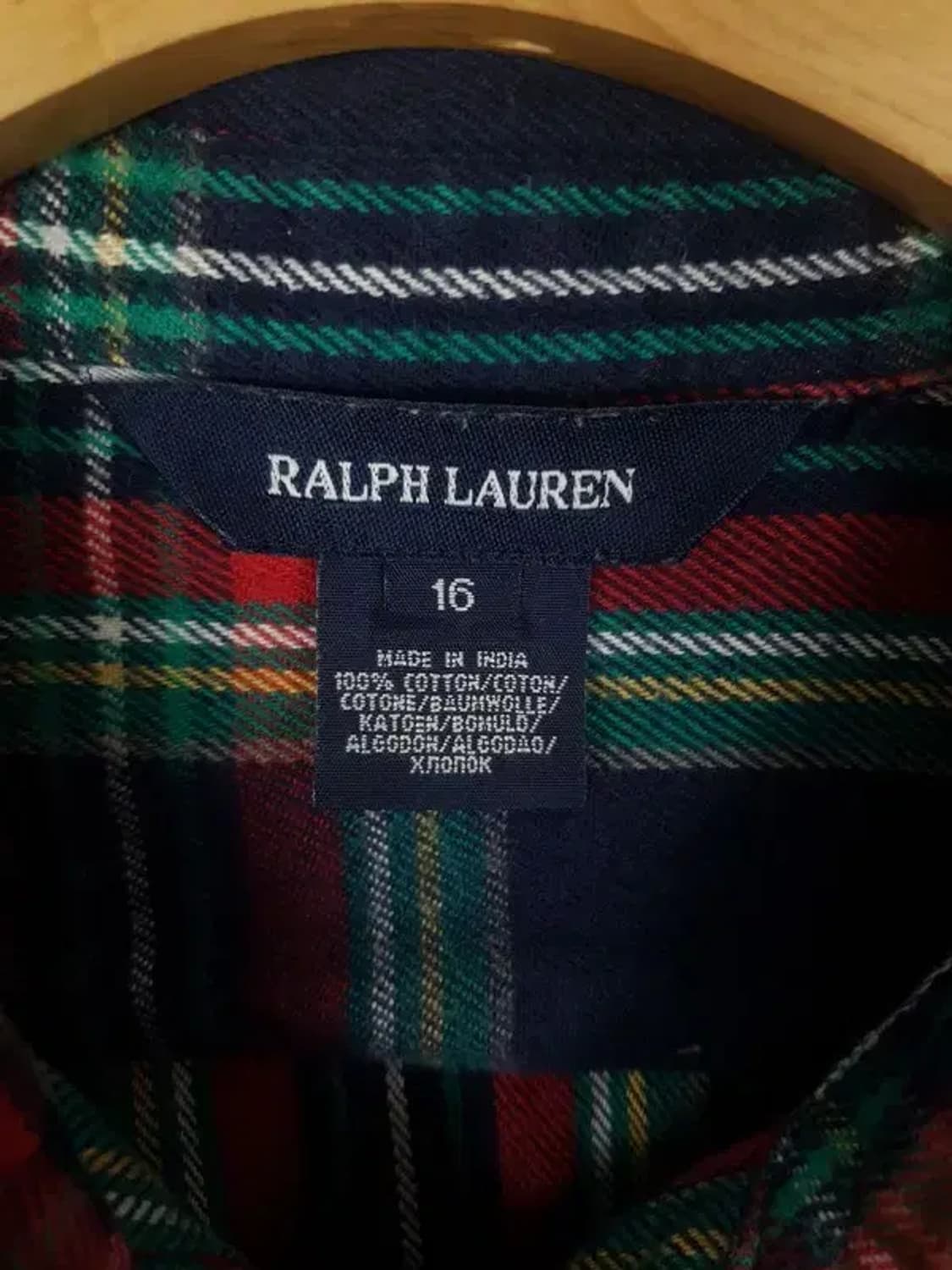폴로 랄프로렌 RALPH LAUREN 롱 셔츠 네이비 체크 1100043 상품이미지9