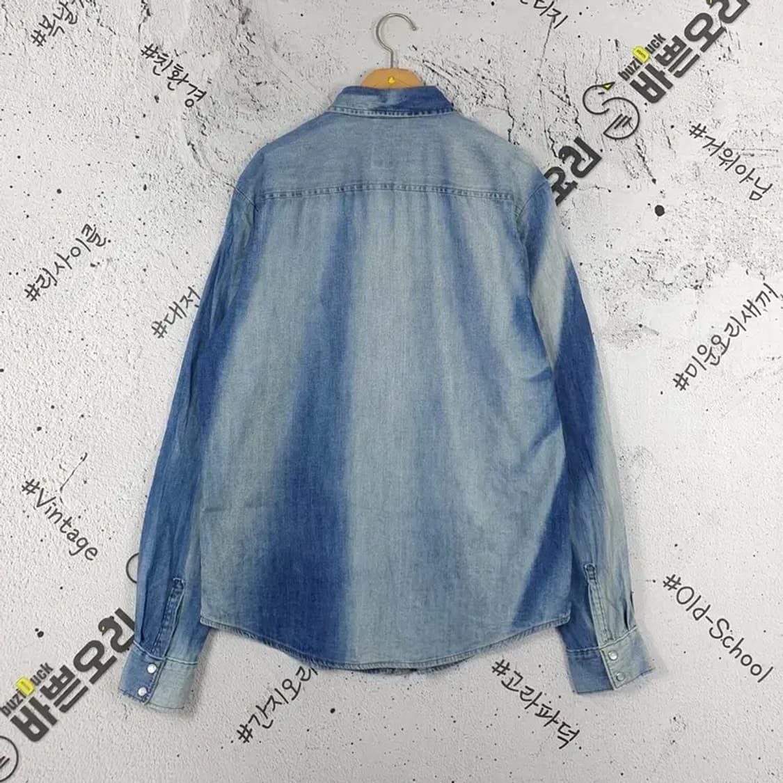 리바이스 LEVI'S 웨스턴 워싱 데님 셔츠 블루 1100037 상품이미지2