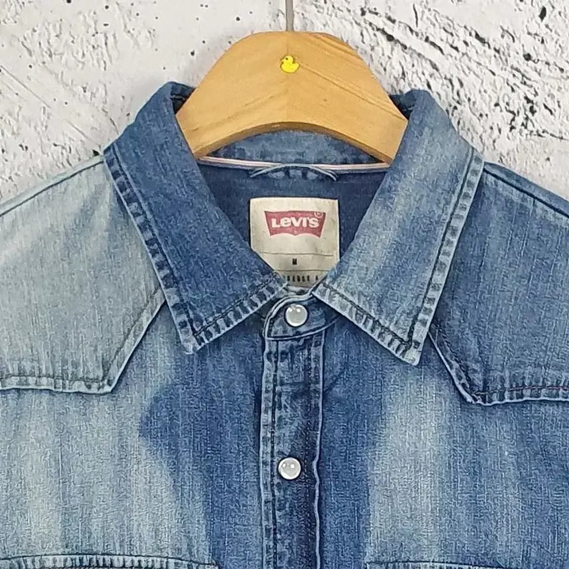 리바이스 LEVI'S 웨스턴 워싱 데님 셔츠 블루 1100037 상품이미지5