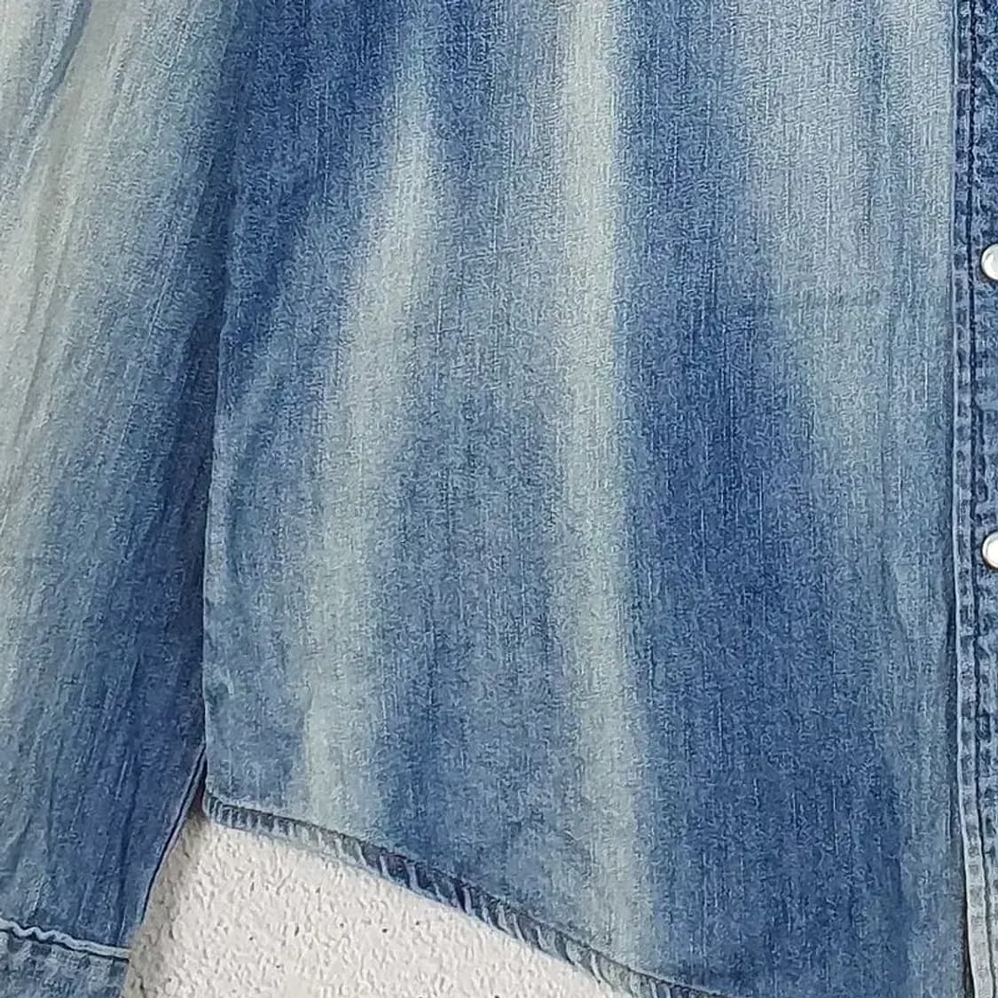 리바이스 LEVI'S 웨스턴 워싱 데님 셔츠 블루 1100037 상품이미지6