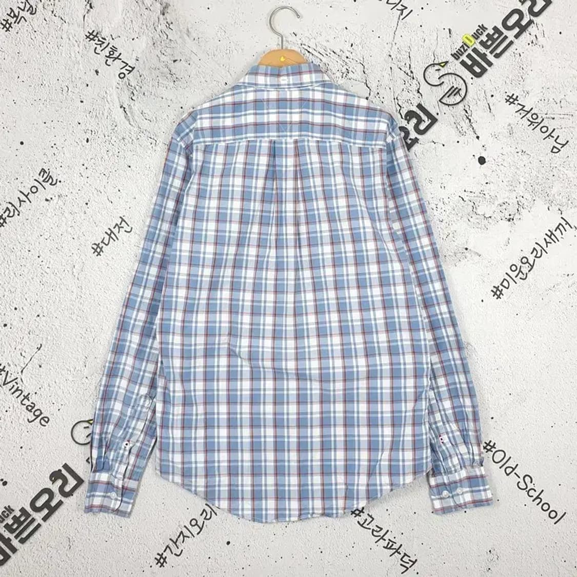 타미힐피거 TOMMY 셔츠 라이트 블루 체크 1100039 상품이미지2