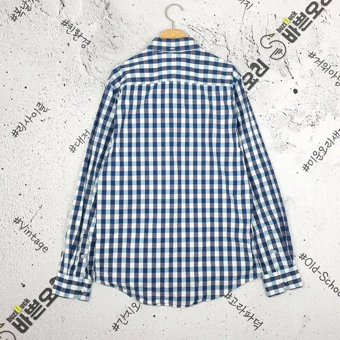 타미힐피거 TOMMY 뉴욕핏 셔츠 네이비 체크 1100044 상품이미지2