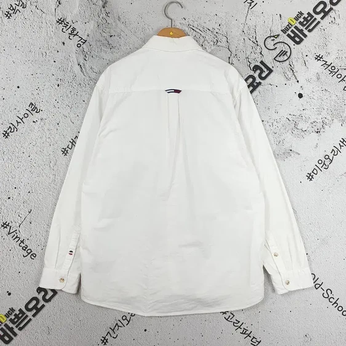 타미힐피거 TOMMY 옥스포드 와펜 패치 셔츠 화이트 1100005 상품이미지2