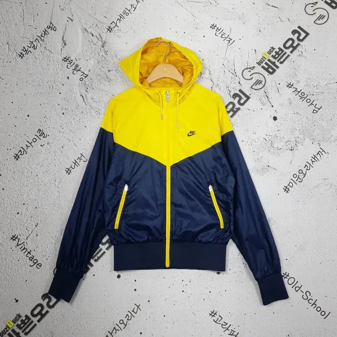 나이키 NIKE 윈드러너 바람막이 자켓 옐로우 네이비 3800150 상품이미지1
