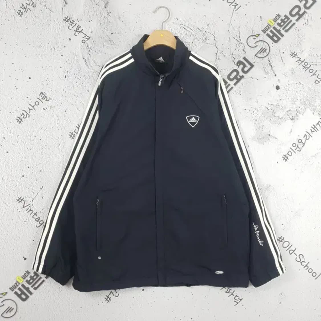 아디다스 ADIDAS 올드스쿨 바람막이 기모 자켓 블랙 3800105 상품이미지1