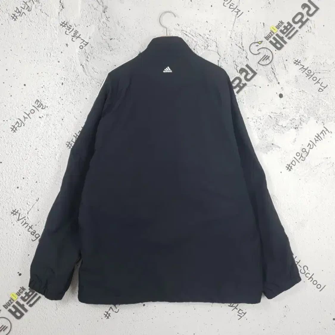 아디다스 ADIDAS 올드스쿨 바람막이 기모 자켓 블랙 3800105 상품이미지2