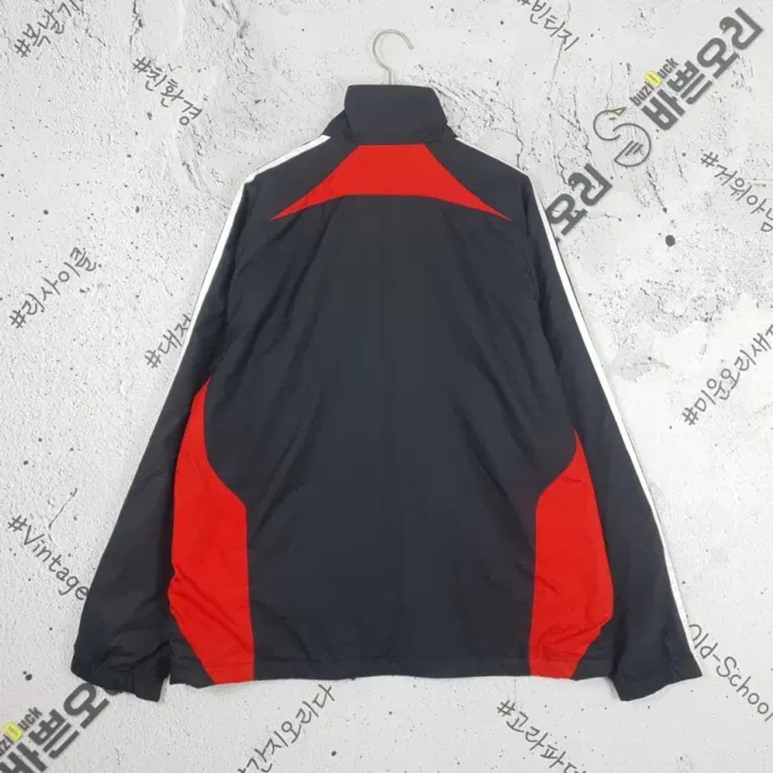 아디다스 ADIDAS 삼선 바람막이 트랙탑 우븐 자켓 블랙 3800107 상품이미지2