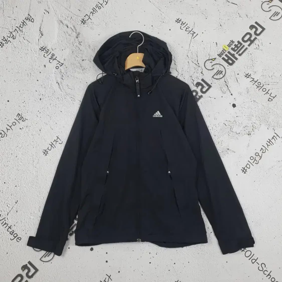 아디다스 ADIDAS 기능성 바람막이 자켓 블랙 S 3800159 상품이미지1