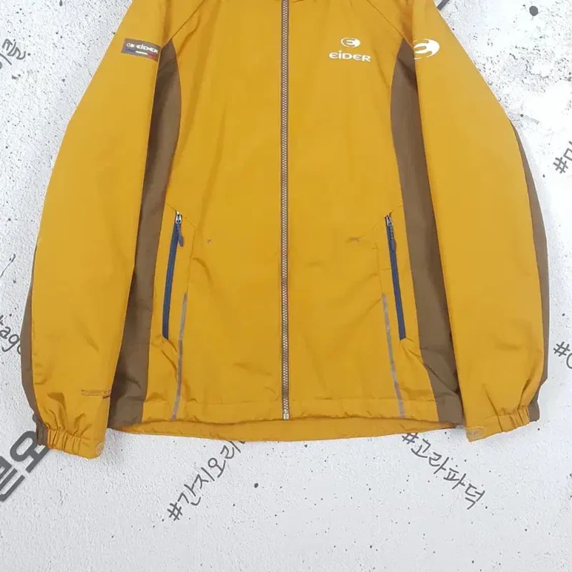 아이더 EIDER 디펜더 등산 바람막이 후드 자켓 옐로우 3800110 상품이미지4
