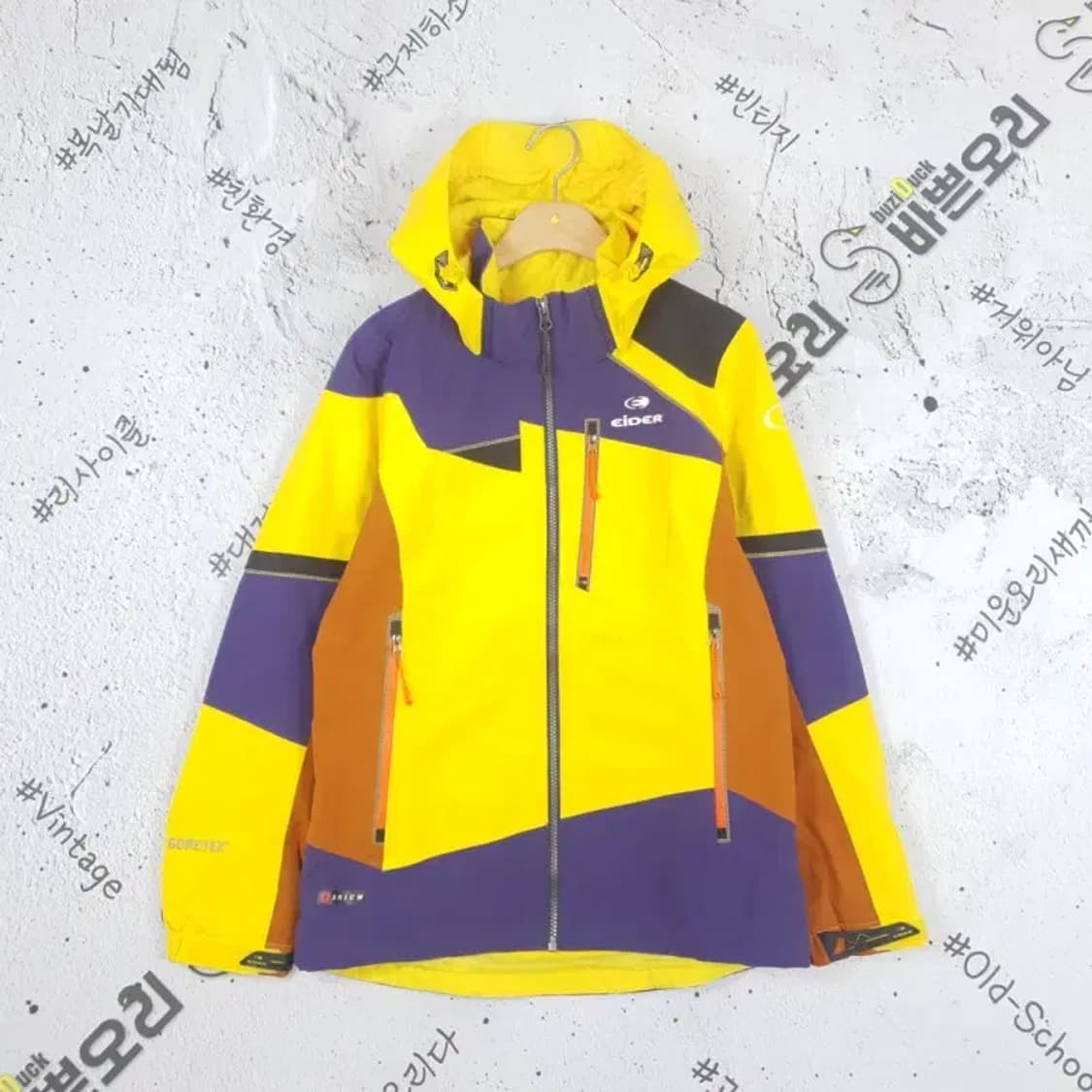 아이더 EIDER 고어텍스 바람막이 후드 자켓 옐로우 3800117 상품이미지1