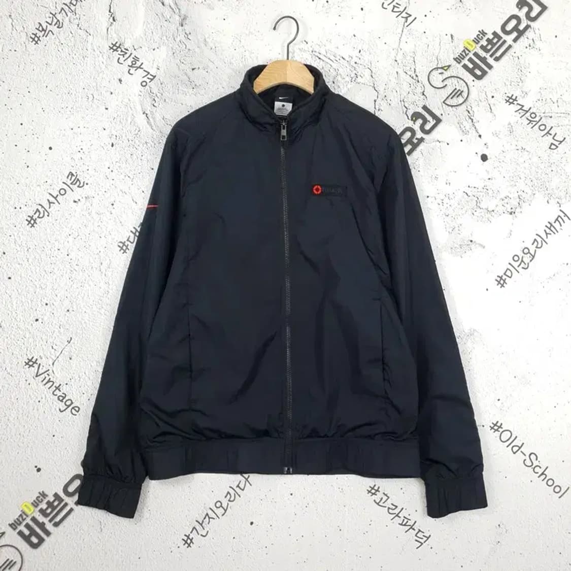 나이키 NIKE 스우시 토탈90 바람막이 자켓 블랙 3800027 상품이미지1