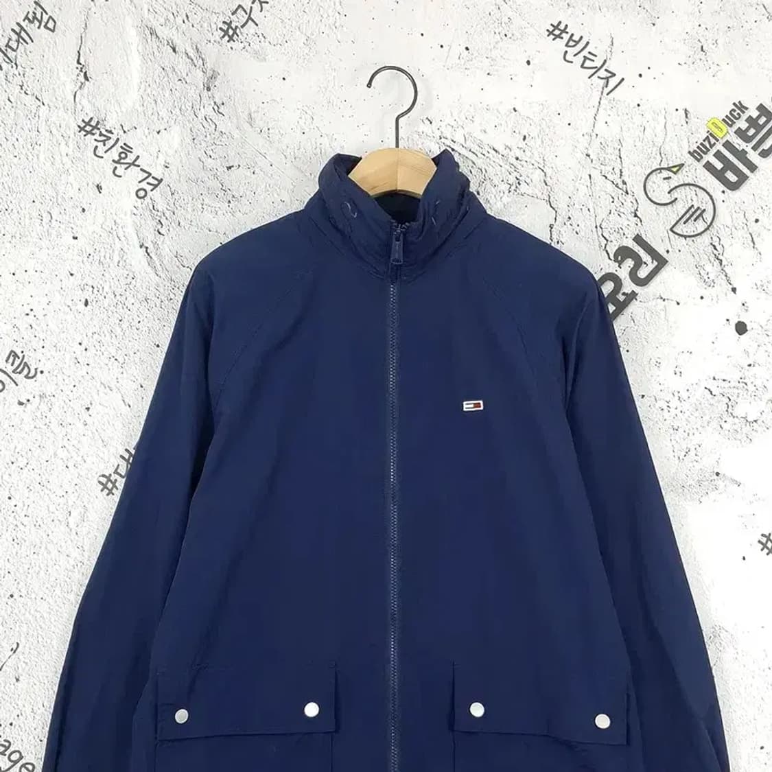 타미진스 TOMMY JEANS 바람막이 하프 자켓 네이비 3800028 상품이미지4