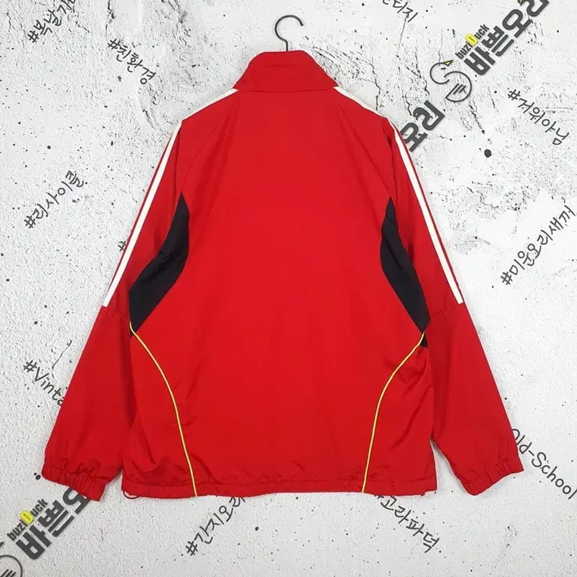 아디다스 ADIDAS 삼선 트랙탑 저지 바람막이 자켓 레드 3800033 상품이미지2