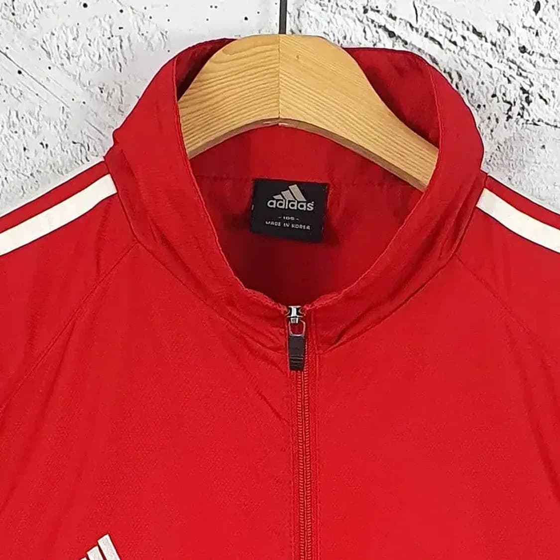 아디다스 ADIDAS 삼선 트랙탑 저지 바람막이 자켓 레드 3800033 상품이미지5