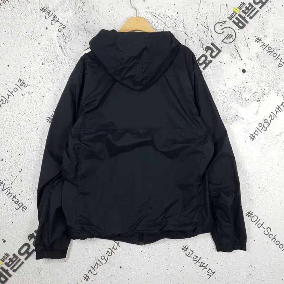 아디다스 ADIDAS 삼선 후드 바람막이 자켓 블랙 3800046 상품이미지2