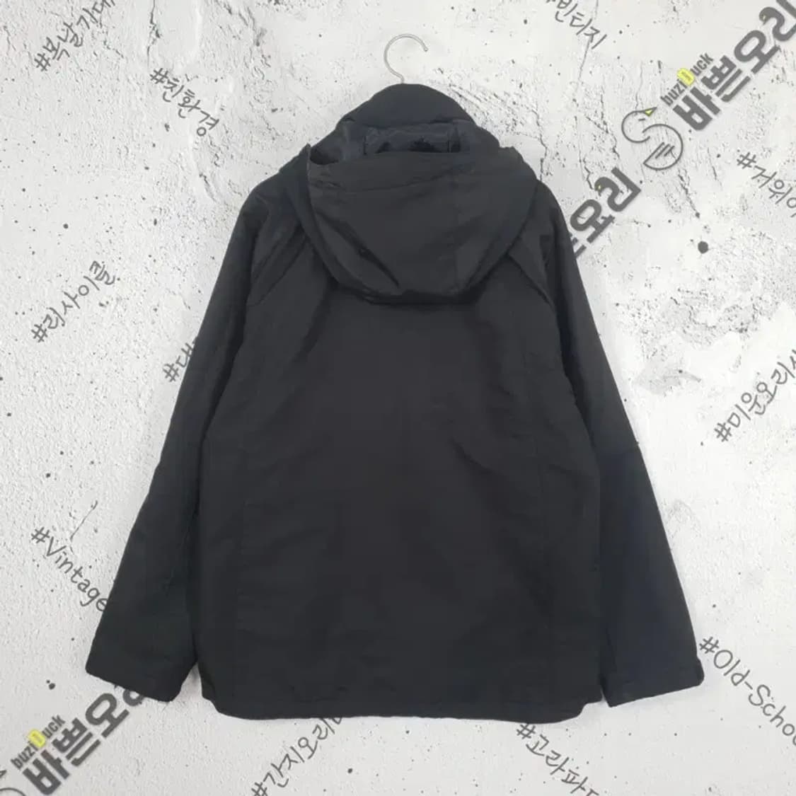 아디다스 ADIDAS 기모 박시 바람막이 자켓 블랙 3800101 상품이미지2