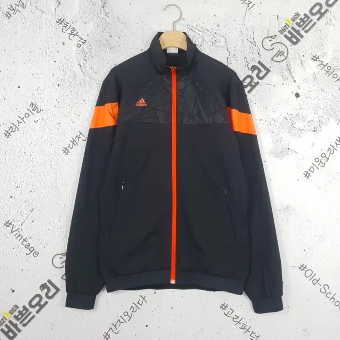 아디다스 ADIDAS 우븐 슬림핏 바람막이 져지 자켓 블랙 3800102 상품이미지1