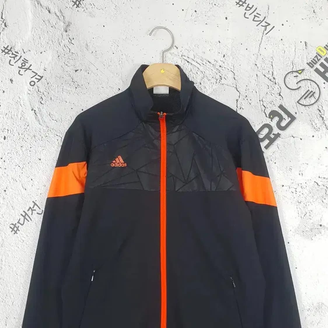 아디다스 ADIDAS 우븐 슬림핏 바람막이 져지 자켓 블랙 3800102 상품이미지3