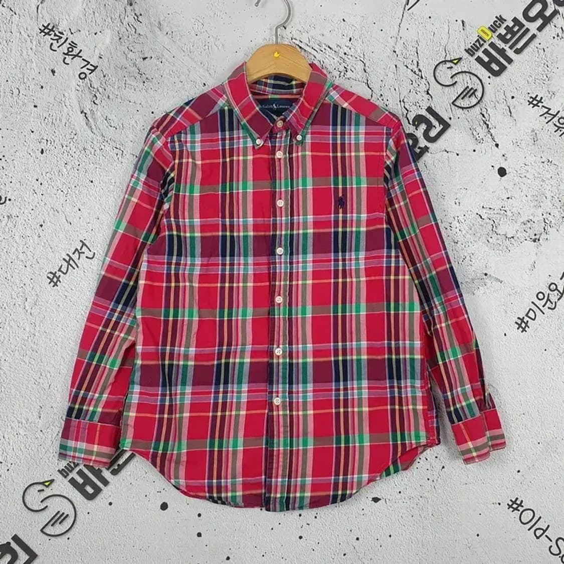 랄프로렌 RALPH LAUREN 체크 셔츠 레드 1100014 상품이미지1