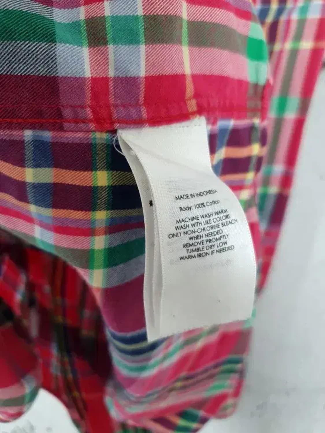 랄프로렌 RALPH LAUREN 체크 셔츠 레드 1100014 상품이미지10