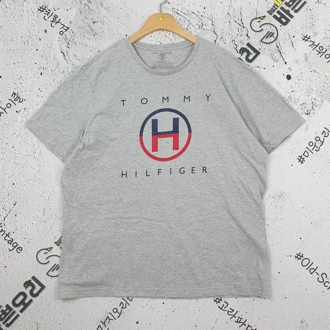 타미힐피거 TOMMY 반팔 티 그레이 XL 1000093 상품이미지1