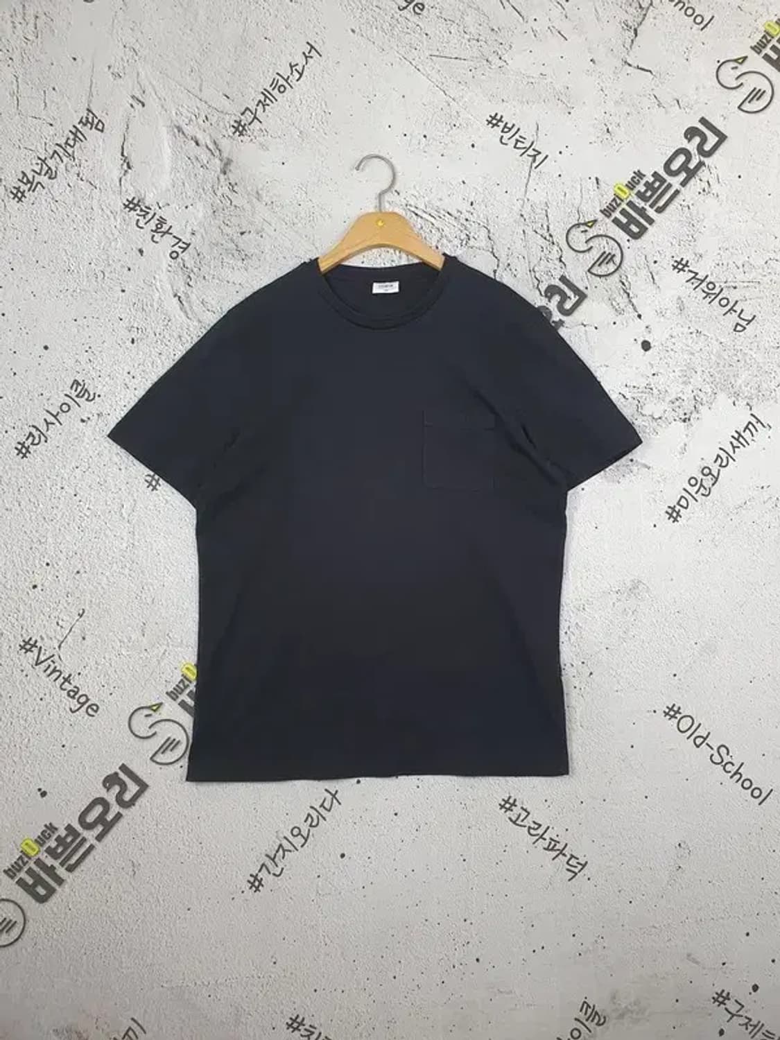 에센셜 ESSENTIAL 포켓 반팔 티 블랙 100 1000214 상품이미지8