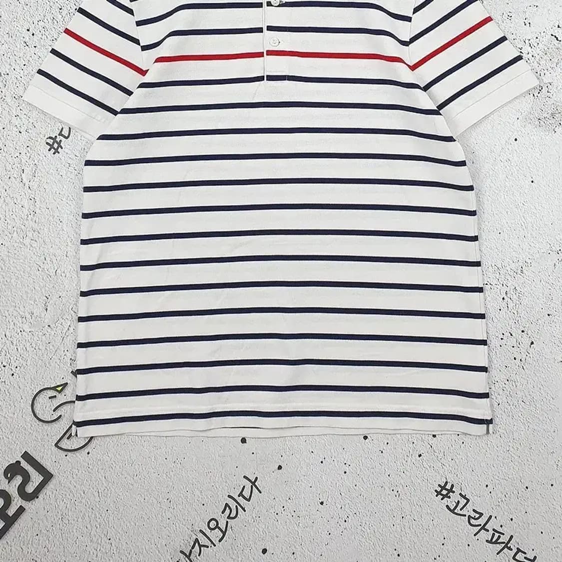 라코스테 LACOSTE 헨리넥 반팔 티 화이트 4 1000242 상품이미지5