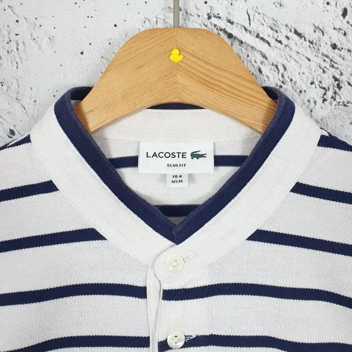 라코스테 LACOSTE 헨리넥 반팔 티 화이트 4 1000242 상품이미지9